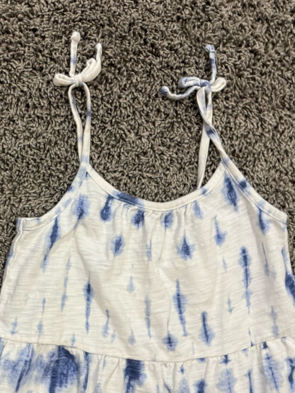 GAP Blue and White Tie-Dye Hooded Top - Picture 9 of 11